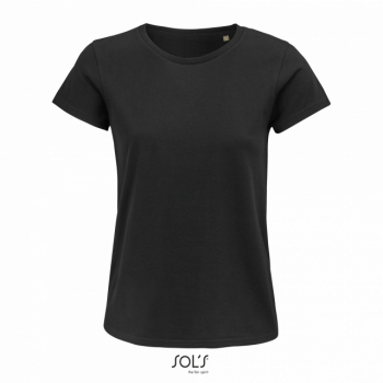 SOL'S CRUSADER WOMEN - ROUND-NECK FITTED JERSEY T-SHIRT Deep Black M