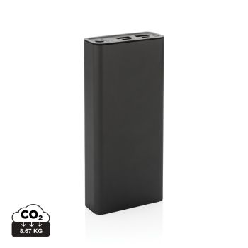 Powerbanka Terra 20 000mAh 20W z recyklovaného hliníka a ABS sivá