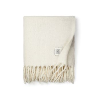 Prikrývka zo zmesi vlny VINGA Saletto biela, beige