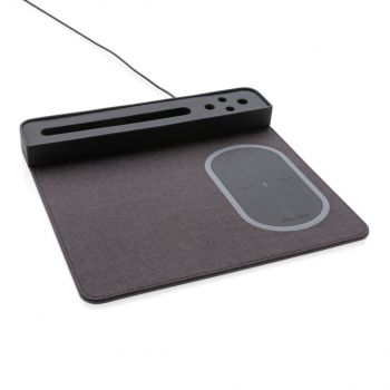 Air podložka pod myš s bezdrôtovým nabíjaním a USB čierna