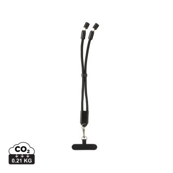 LoopAmp nastaviteľné pútko na telefón z RCS RPET 60W káblom čierna