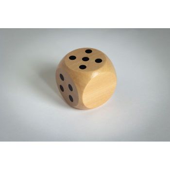 DADO Dřevěná kostka 5 cm Barva Dřeva