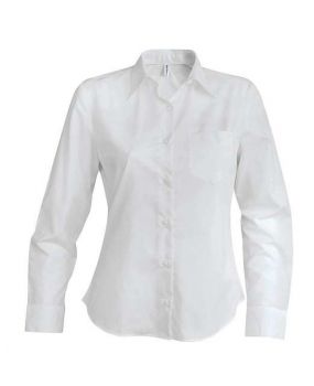 JESSICA &gt; LADIES' LONG-SLEEVED SHIRT White S