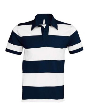 RAY - SHORT-SLEEVED STRIPED POLO SHIRT Navy/White M
