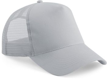 Beechfield | Dětská  5 panelová kšiltovka Trucker light grey/light grey onesize