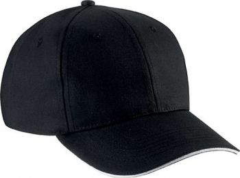 SANDWICH PEAK CAP - 6 PANELS Black/White U