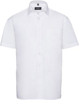 Russell | Popelínová košile s krátkým rukávem white M
