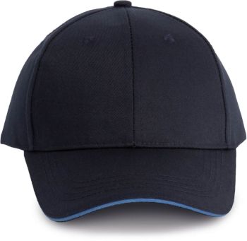 Kariban | 6 panelová kšiltovka navy/light royal blue onesize