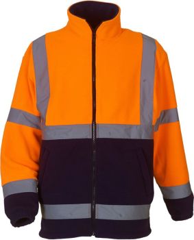 Yoko | Hi-Vis Fleecová Bunda hi vis orange/navy S