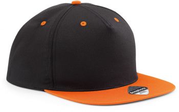 Beechfield | 5 panelová Snapback kšiltovka black/orange onesize