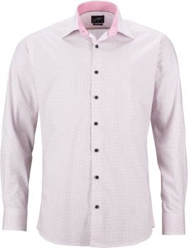 James & Nicholson | Popelínová košile "Diamonds" white/red L