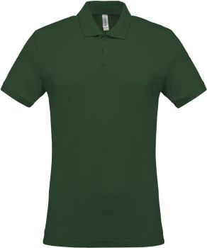 Kariban | Pánské piqué polo forest green L