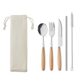 CUSTA SET Sada příborů z nerezové oceli beige