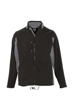 SOL'S NORDIC - MEN’S TWO-COLOUR ZIPPED FLEECE JACKET Black XL