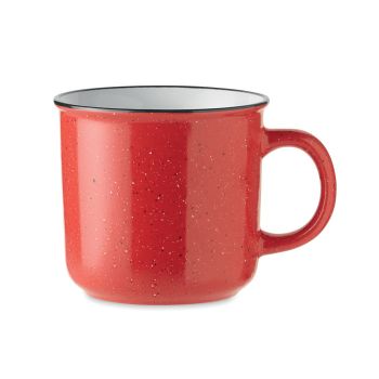PIGA Keramický vintage hrnek 400 ml red