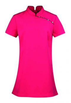 ‘MIKA’ BEAUTY AND SPA TUNIC Hot Pink/Black XXS