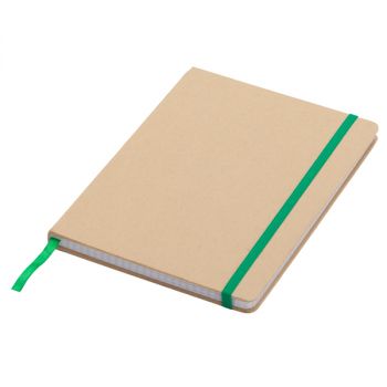 LISBOA zápisník se čtverečkovanými stranami 145x210 / 160 stran,  zelená/béžová