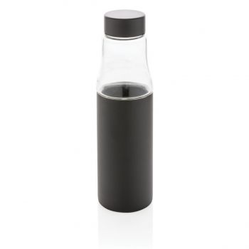 Nepriepustná sklenená termo fľaša Hybrid čierna