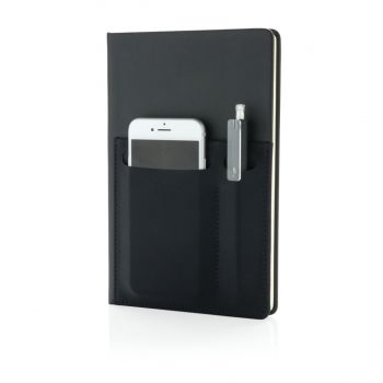 Zápisník Deluxe A5 s chytrými vreckami čierna
