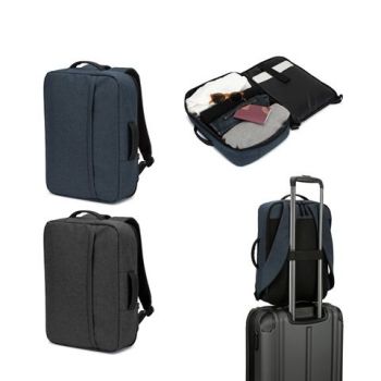 NIAMEY. Batoh na laptop 15'6" v hustej 300D recyklovanej polyesterovej tkanine Modrá