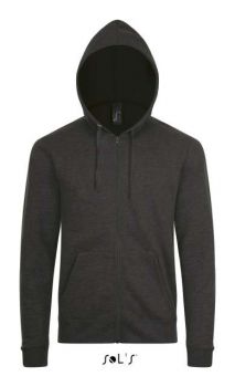 SOL'S STONE - UNISEX ZIP HOODIE Charcoal Melange L