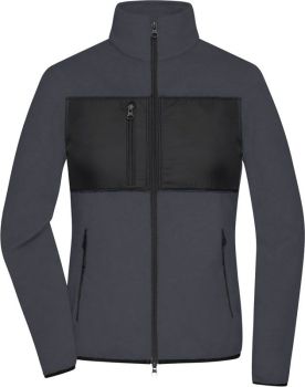 James & Nicholson | Dámská fleecová bunda carbon/black XXL