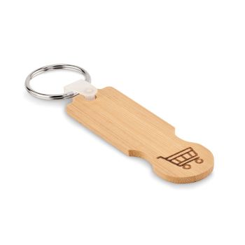 COMPRAS Bambusová klíčenka / žeton wood