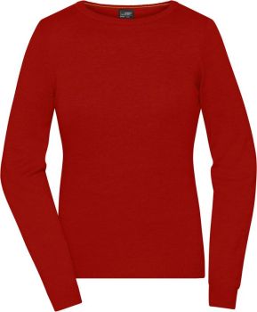 James & Nicholson | Dámský svetr s kulatým výstřihem red S