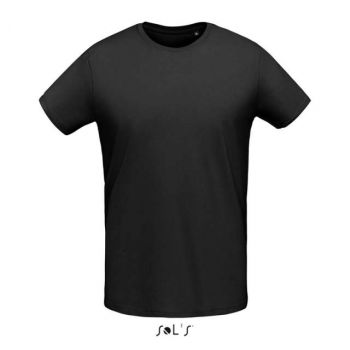 SOL'S MARTIN MEN - ROUND-NECK FITTED JERSEY T-SHIRT Deep Black L
