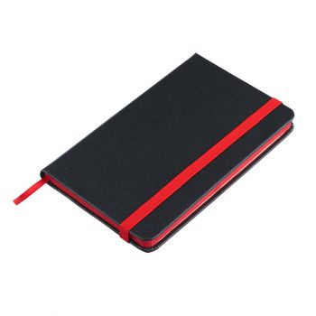 BADAJOZ zápisník se čistými stranami 130x210 / 160 stran,  černá/červená