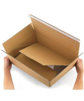 20 Quick Pack Box 40x26x25 | 20 kartonových krabic se samolepicím uzávěrem natural onesize