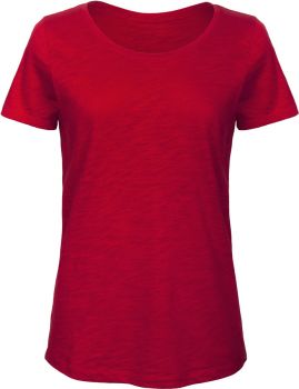 B&C | Dámské slubové tričko Medium Fit z bio bavlny chic red L