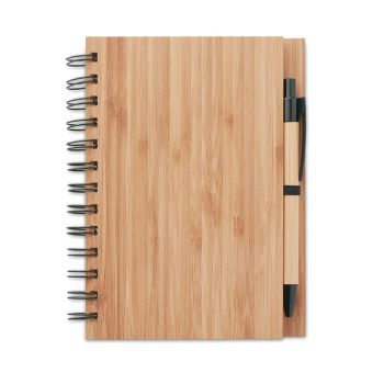 BAMBLOC Bambusový zápisník s propiskou wood