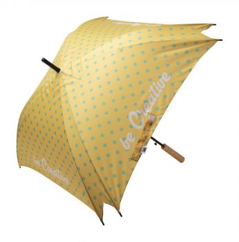 CreaRain Square RPET zákazkový dáždnik white , brown