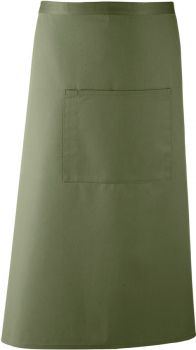 Premier | Dlouhá zástěra do pasu "Colours" olive onesize