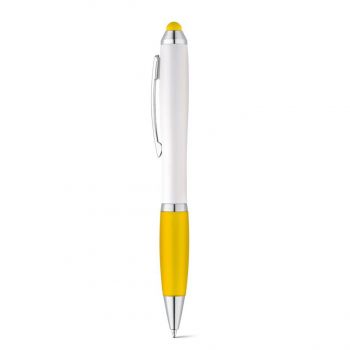 SANS BK. Guľôčkové pero s kovovou sponou Žltá