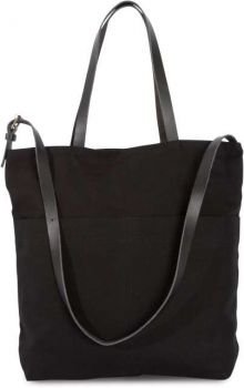 HANDBAG WITH LEATHER SHOULDER STRAP Black U