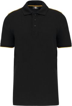 Kariban | Pánské pracovní piqué polo "Day-to-Day" black/yellow M