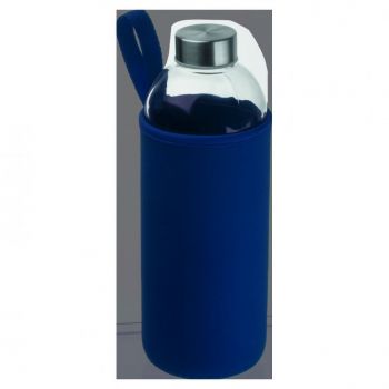 Sklenená fľaša v neoprénovom puzdre 1l Dark Blue