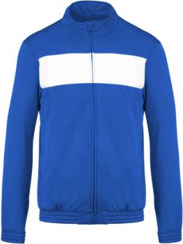 KIDS' TRACKSUIT TOP Sporty Royal Blue/White 4/6