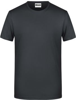 James & Nicholson | Pánské tričko z bio bavlny black XXL
