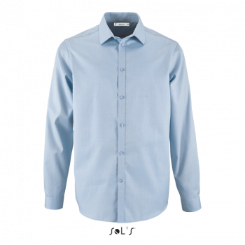 SOL'S BRODY MEN - HERRINGBONE SHIRT Sky Blue M