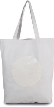 Kimood | Nákupní taška s flitry white onesize
