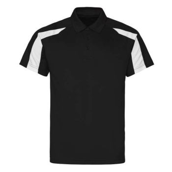 CONTRAST COOL POLO Jet Black/Arctic White XL