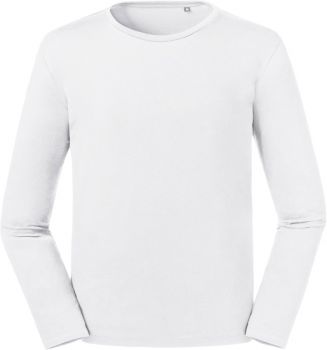 Russell | Pánské tričko s dlouhým rukávem z bio bavlny white XS