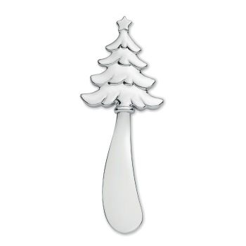 TREES Nůž na sýr s vánočním stromkem matt silver