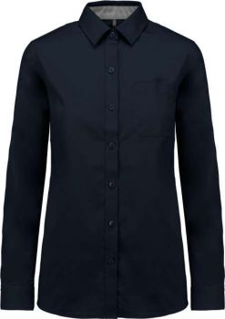 LADIES’ NEVADA LONG SLEEVE COTTON SHIRT Navy S