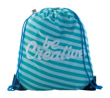 CreaDraw Plus RPET taška na šnúrku na zákazku blue , white