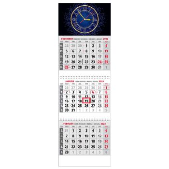 Plánovací kalendár KLASIK 3M sivý 2023  Hodinky QL