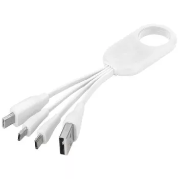 napájecí kabel 4 v 1 Troup, typ C bílá
